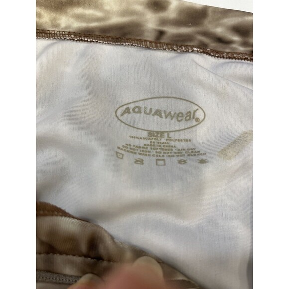 Aquawear Camo Long Sleeve Fishing/Outdoor short. 1/4 Zip Front W/ Pocket.Sz Lg. - Picture 8 of 12